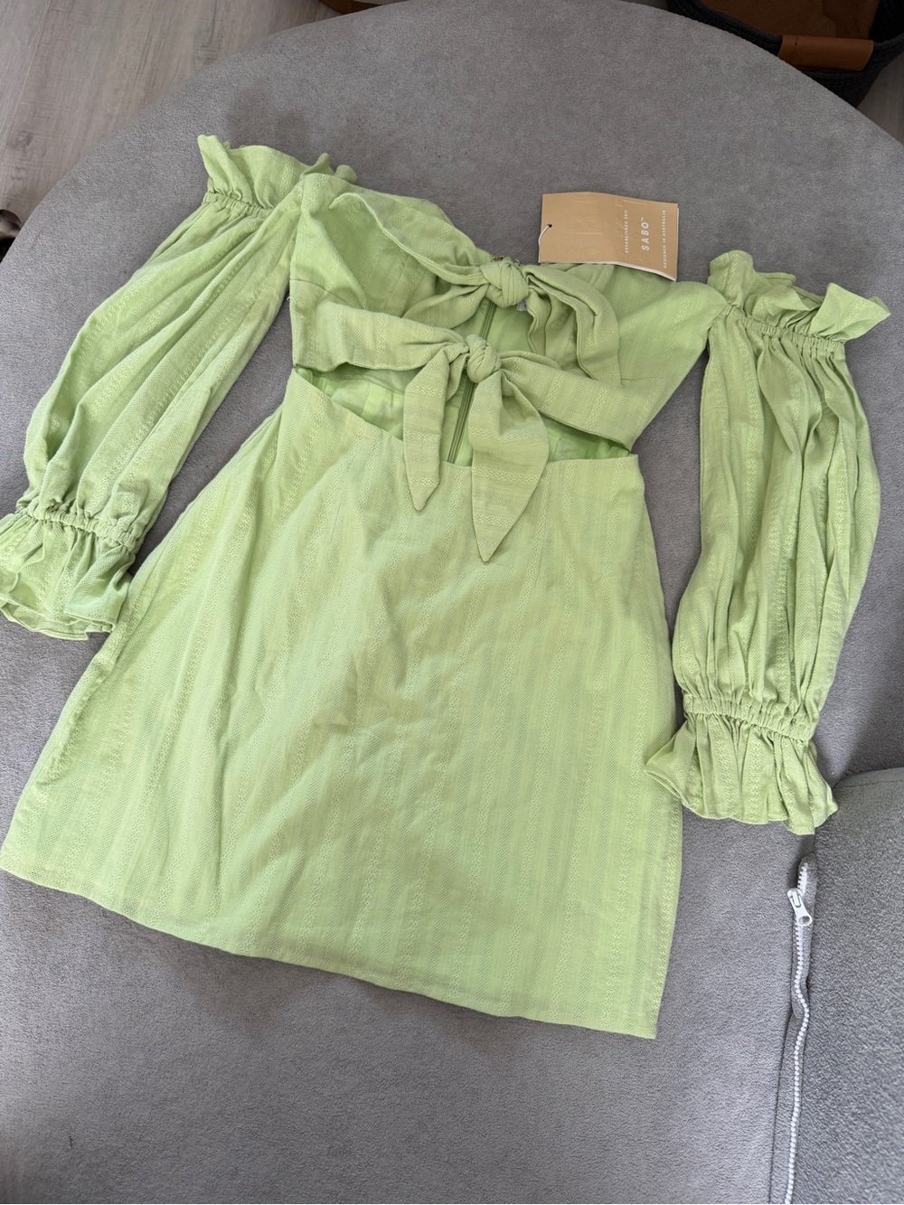 Sabo Skirt Mini Dress in Sage Green
